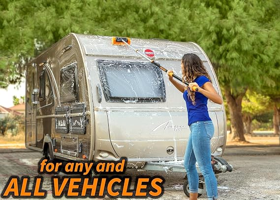 Car & RV Wash Brush Kit with 48-144 Long Extendable Handle