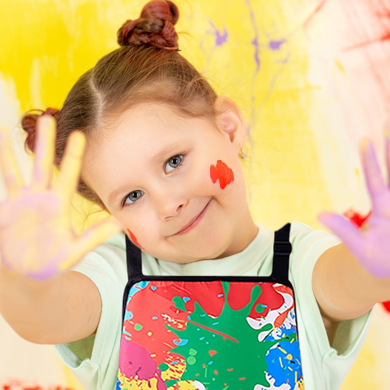 COYUN Tablier Peinture Enfant 1 Pièce – Blouse Imperméable Réutilisable Avec Poche, Pour Filles Et Garçons, École, Cuisine, Coloriage Et Activités Créatives
