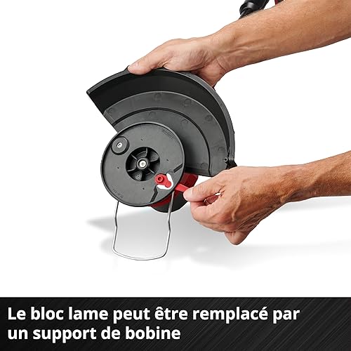 Einhell Coupe-bordures sans fil GE-CT 18/25-1 Li-Solo Power X-Change (18 V, largeur de coupe 25 cm, bloc moteur inclinable et pivotant, vendu avec 20 lames plastique et 1 bobine de fil, sans batterie) - 7