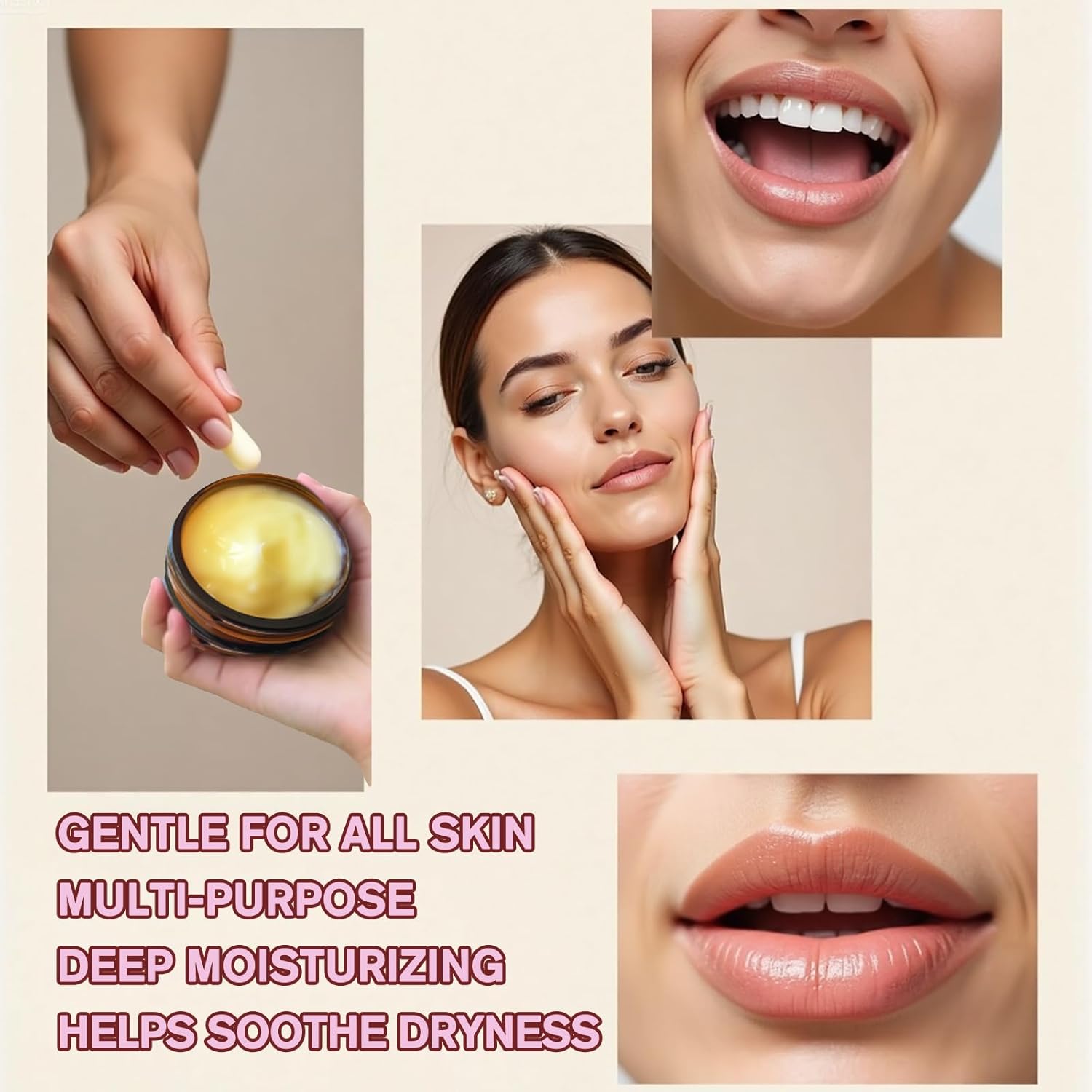 Whipped Beef Tallow & Honey Balm (4.23 oz Large Jar) - Grass Fed Tallow Face Moisturizer for Dry Sensitive Skin& Eczema -Natural Unscented Body Butter&Family - Image 4