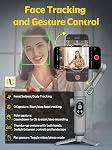 Smartphone 3Axis Gimbal Handheld Stabilizer: w/Wireless Charging OLED Display LED Light Focus Wheel Stabilizer for iPhone 14 Pro Max AOCHUAN Smart X Pro