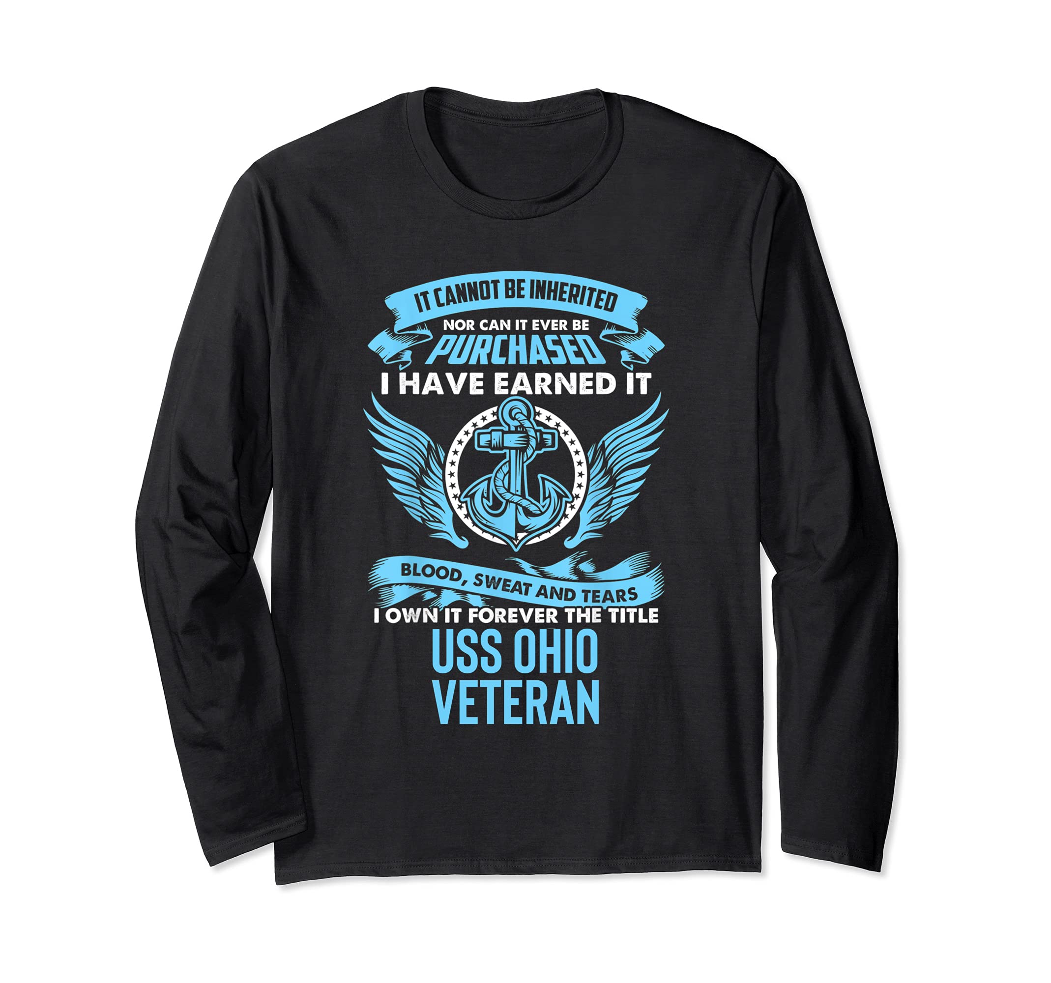 USS Ohio SSGN-726 Submarine Long Sleeve T-Shirt, Black
