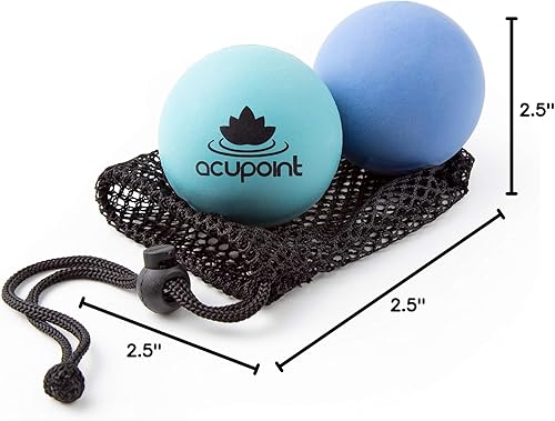 Miniatura 7 de Acupoint Juego de bolas de lacrosse para terapia de masaje físico, ideal para yoga, masaje de tejido profundo, terapia de punto de activación y