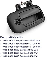 Vista 7 de Manija deslizante exterior para puerta, lado trasero del pasajero para 1996-2009 Chevy Express 1500 2500 3500 Van Cargo y GMC Savana 1500 2500 3500