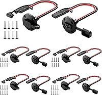 Vista 10 de Conector SAE Enchufe de Alimentación Puerto Lateral de Pared, Cable de 10 AWG Resistente a la Intemperie Conector de Montaje en Panel de Conexión