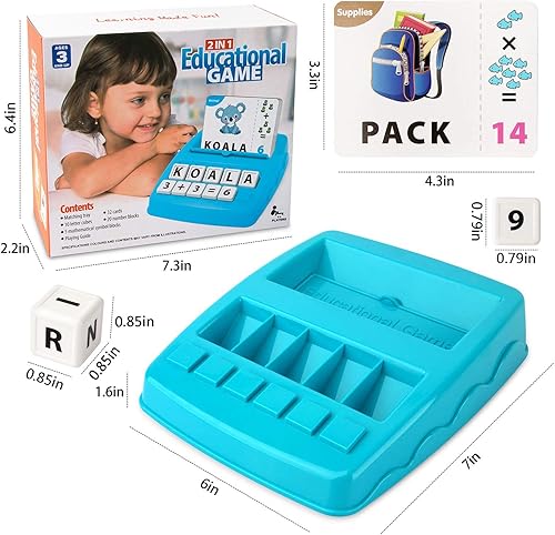 Miniatura 7 de Juguetes educativos de aprendizaje 2 en 1 juegos de letras y números a juego para niños y niñas tarjetas de reconocimiento de palabras a la vista