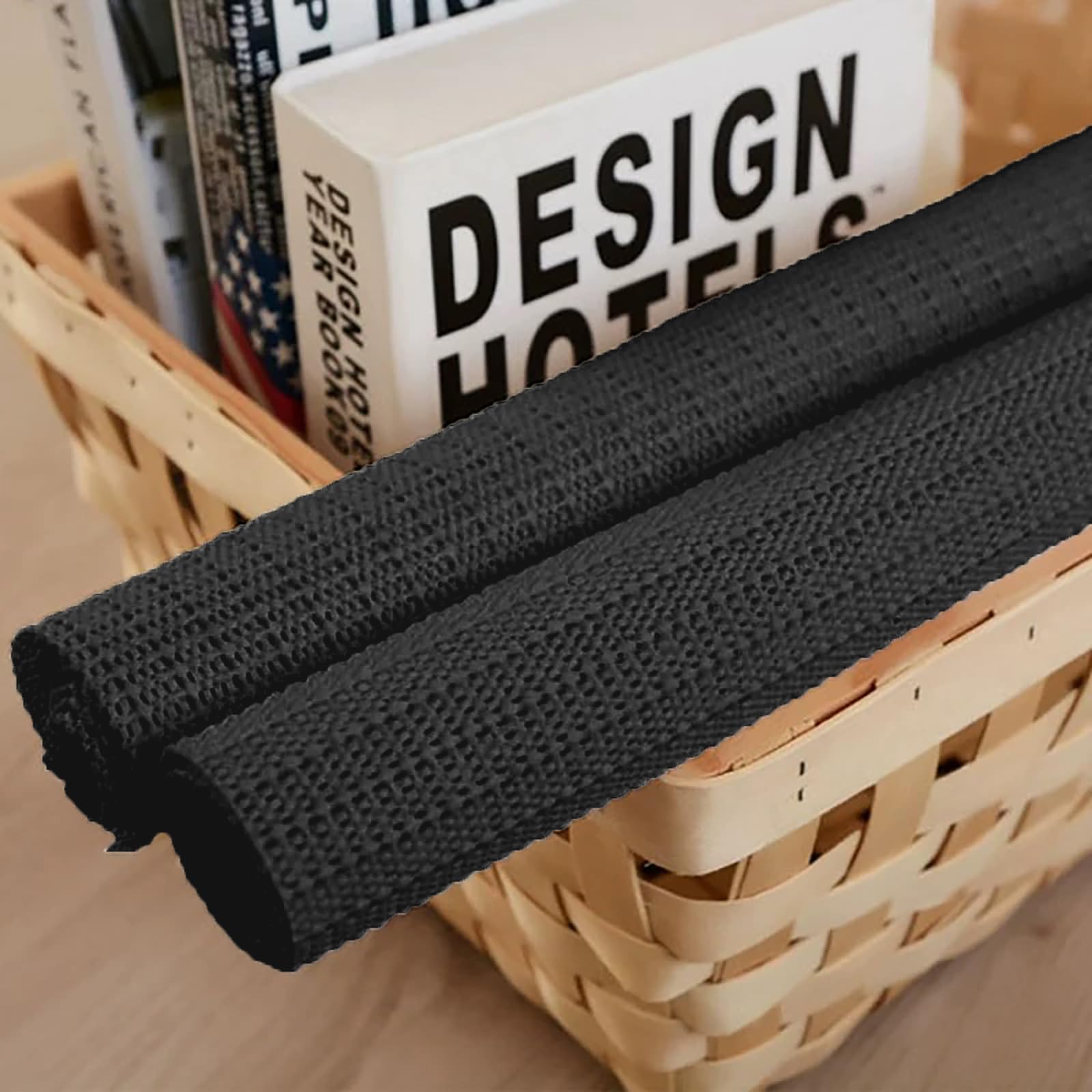 Base antideslizante alfombra de PVC 55x80 cm recortable y lavable color negro