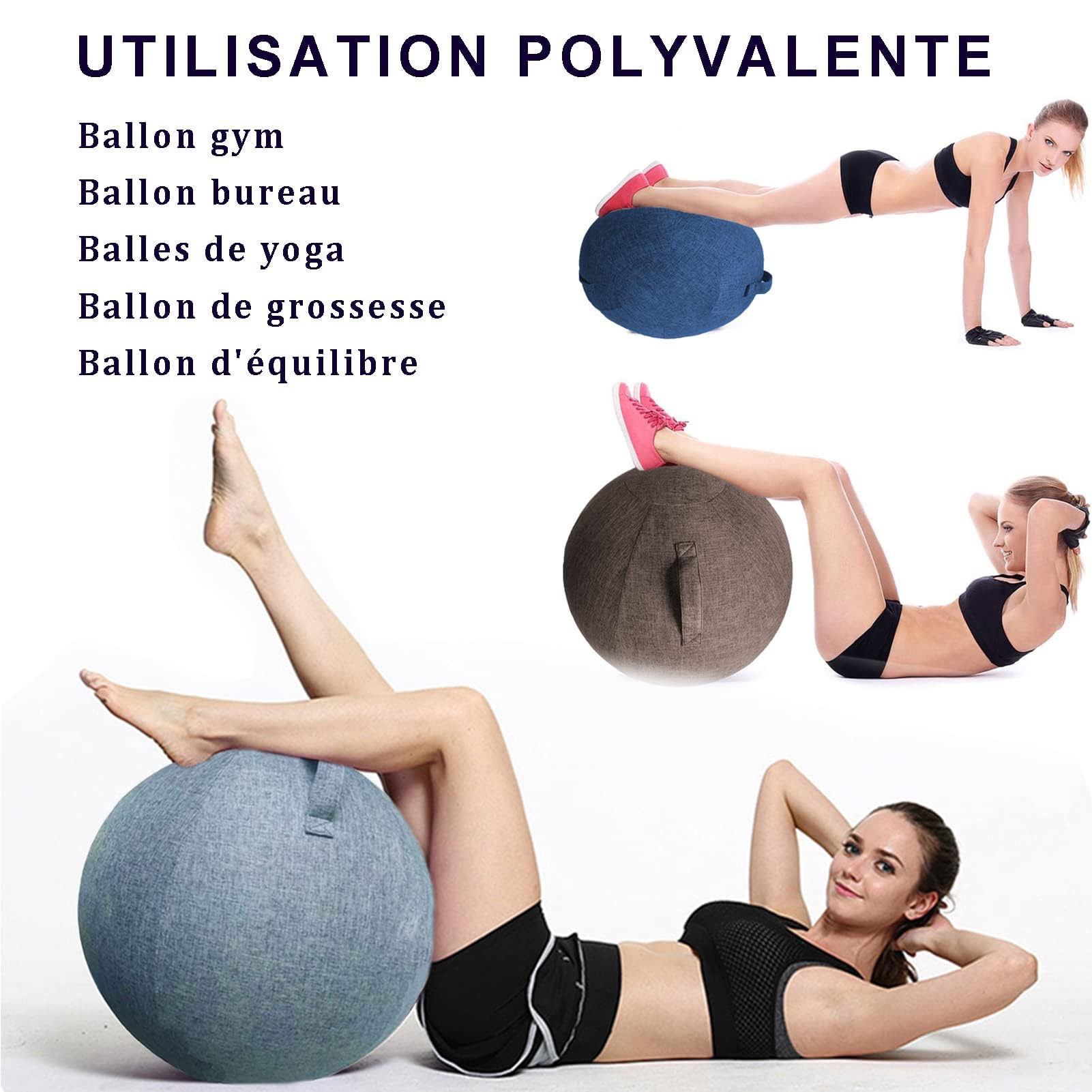 Sitzball Ergonomische Sitzmöbel Für Büro Und Heimbüro Atmungsaktiv Und Langlebig, Mit Tragegriff Und Bodenring, Inkl. Handpumpe,003,65cm