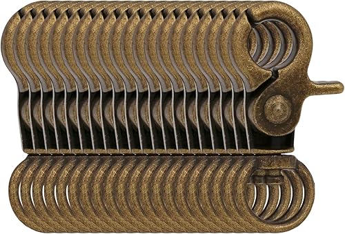BIKICOCO Gancho giratorio de 3/8 pulgadas, cierre de pinza de langosta, clip de resorte, extremo de junta tórica, bronce, paquete de 20