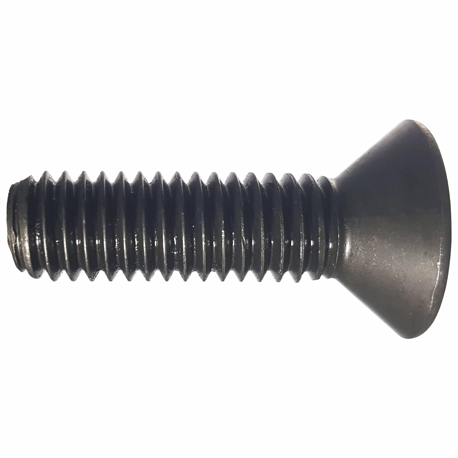 1/4-28 x 3/4" Flat Head Socket Cap Screws, Allen Socket Drive, Alloy Steel, Full Thread, Black Oxide, Machine Thread, Quantity 100