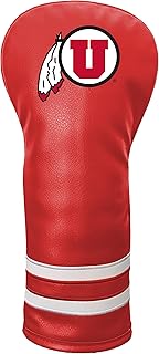 Team Golf NCAA Utah Vintage Fairway Headcover (Color) - Printed Team Golf NCAA Vintage Fairway Headcover (Printed), Fits All Fairway, Hybrid and Utility Clubs