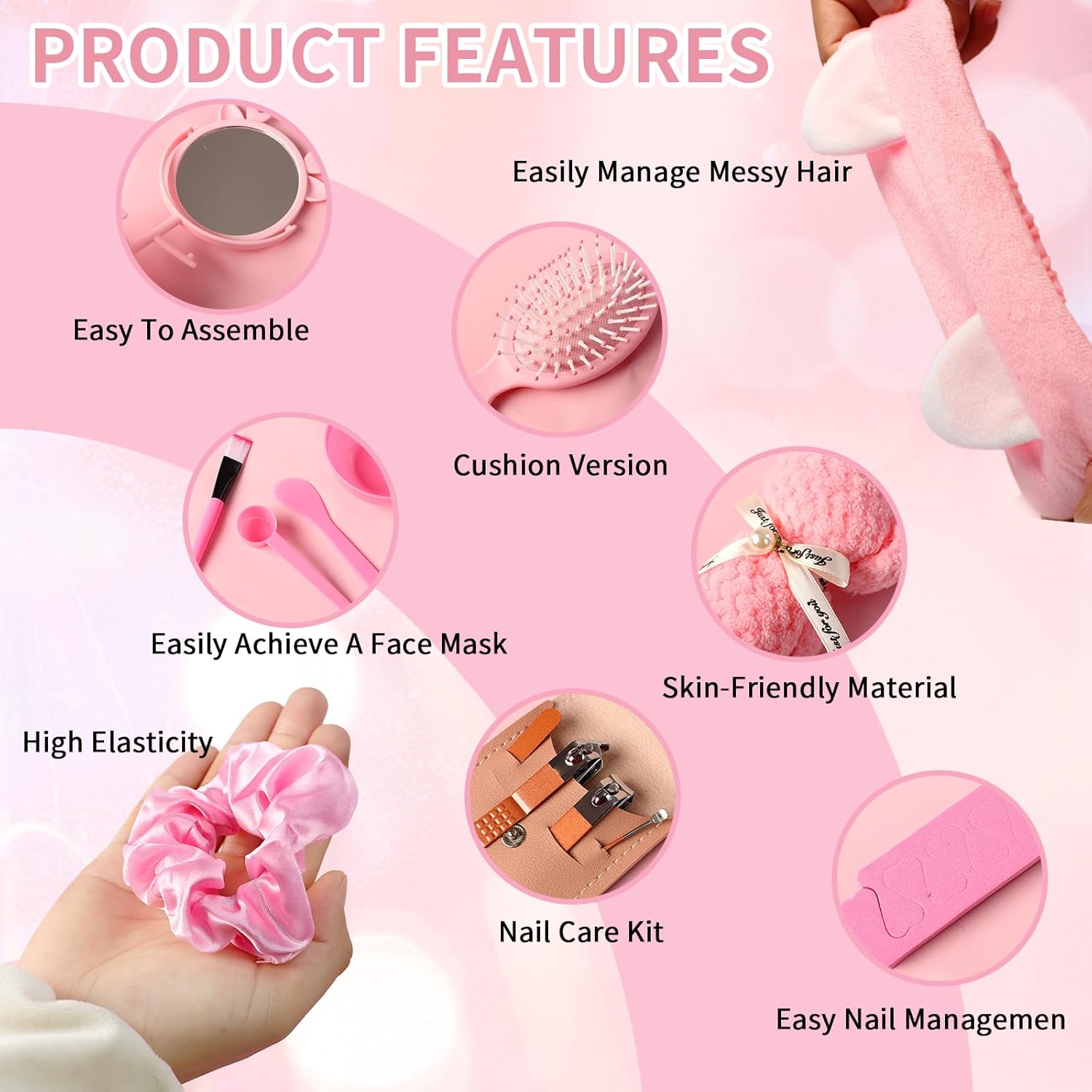 Spa party supplies set, containing 198 small gifts,Spa-themed pajama parties and birthday parties perfect for girls.