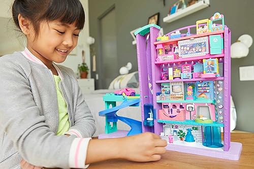 Miniatura 2 de Polly Pocket Muñecas y juegos Mega Mall con 3 micromuñecas coche de juguete y accesorios 6 pisos y ascensor Exclusivo de Tienda