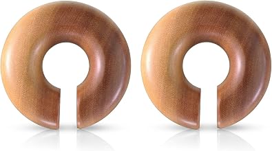 Pierced Owl - Organic Saba Wood Round Plug Earrings, Sold as a Pair
