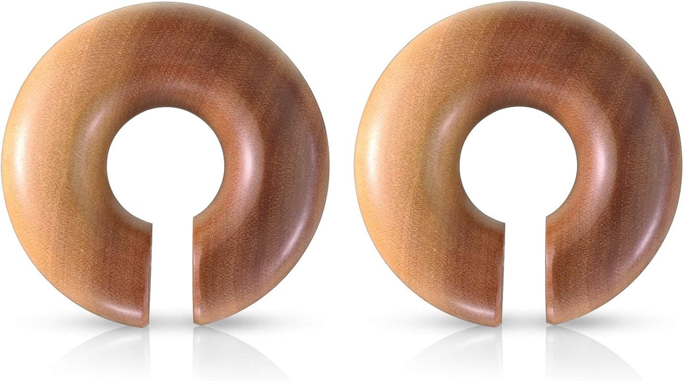 Pierced Owl - Organic Saba Wood Round Plug Earrings, Sold as a Pair