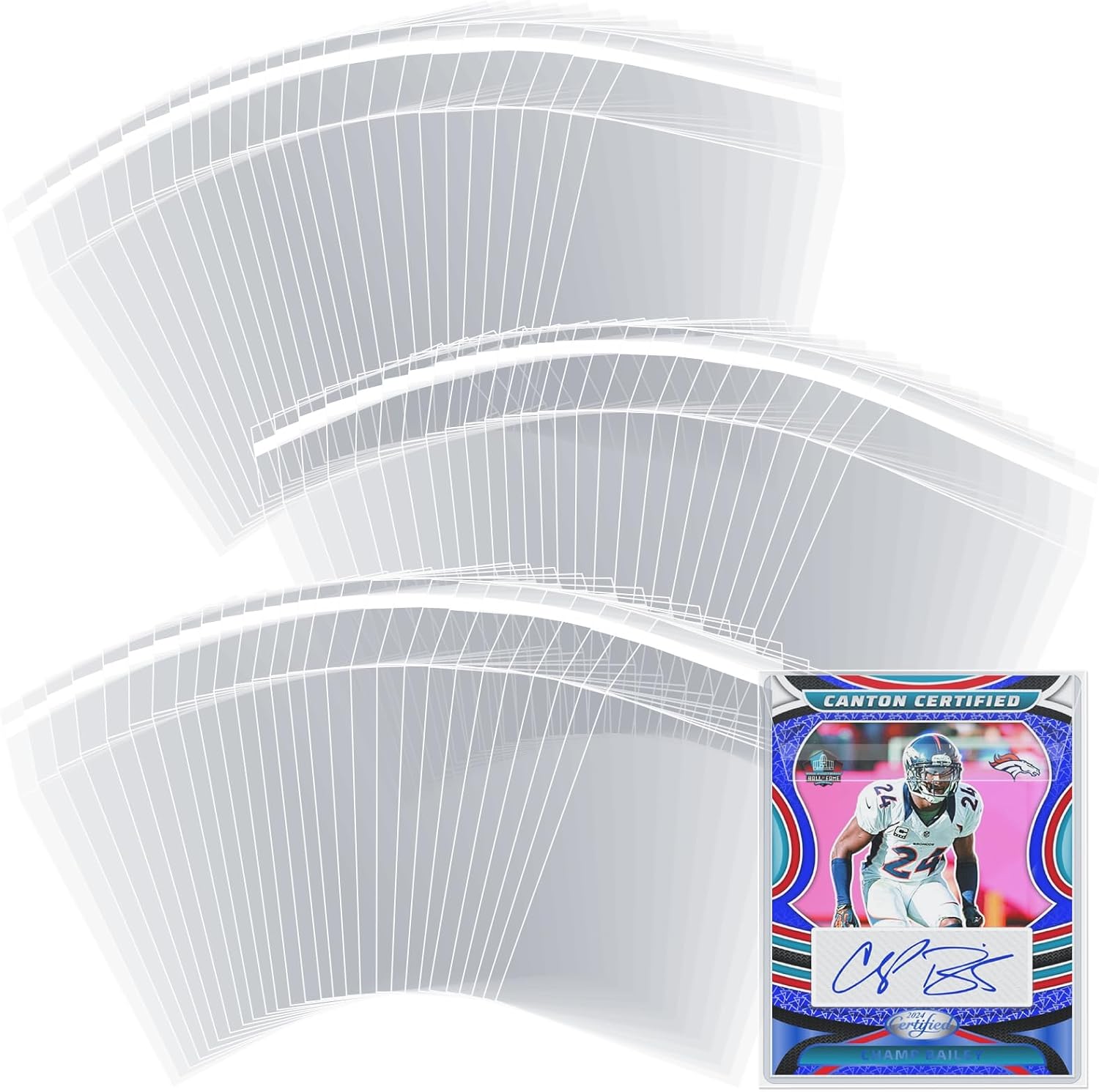 800 Pcs Top Loader Sleeves Penny Sleeves for Top Loaders Resealable Team Bags for 35-75PT Rigid Toploader Card Holder Trading Card Trading Card Protectors for Semi Rigid Card Holders(3" x 4")