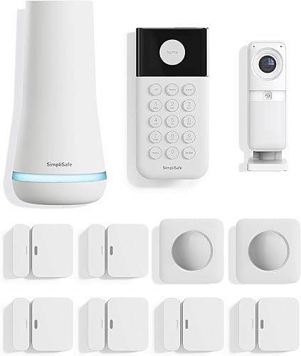 SimpliSafe Sistema de seguridad inalámbrico para el hogar de 11 piezas Gen 3 con cámara HD inalámbrica para interiores, monitoreo profesional 247 disponible en Yaxa Peru