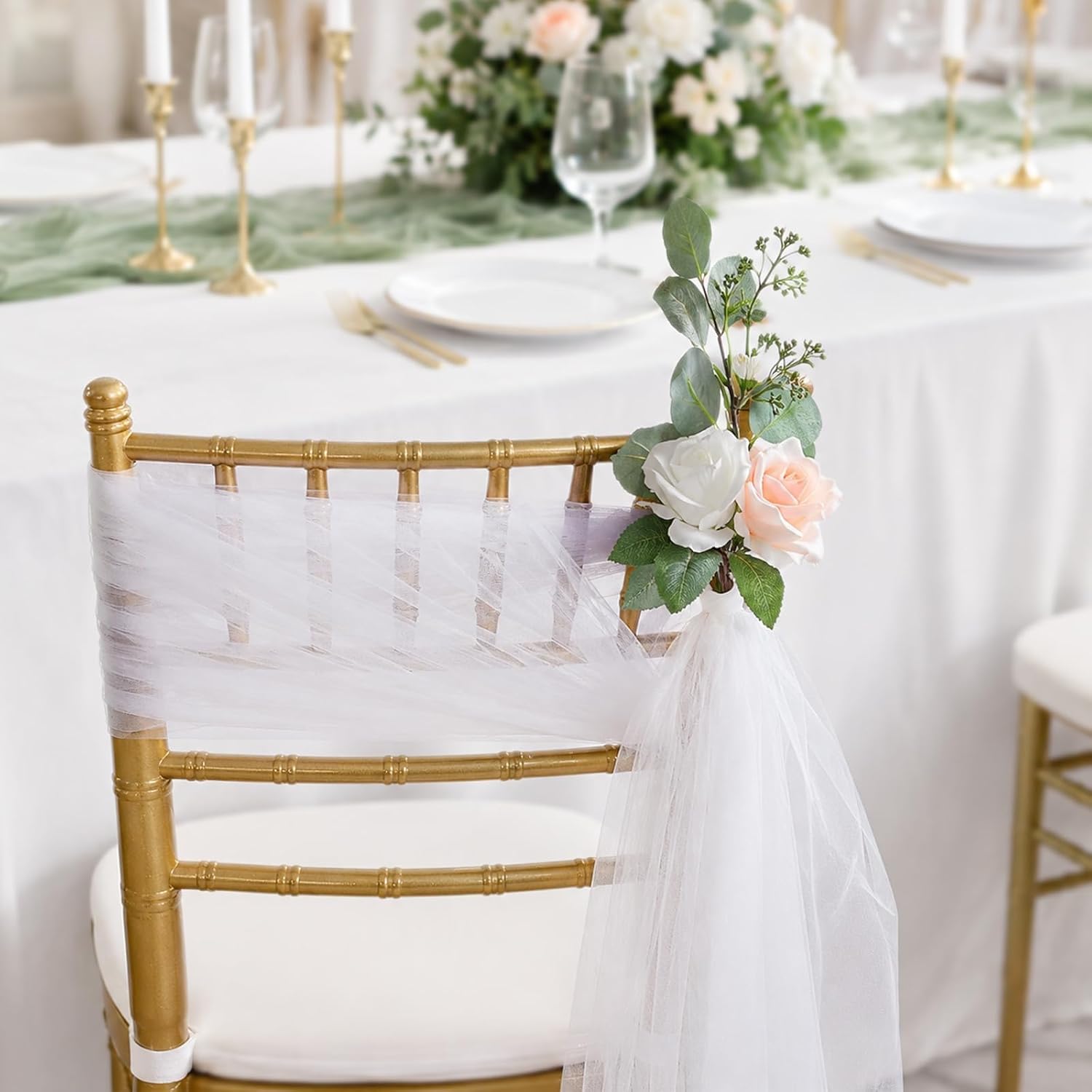 8ft Wedding Chair Decoration Aisle Decorations for Ceremony Extra Long