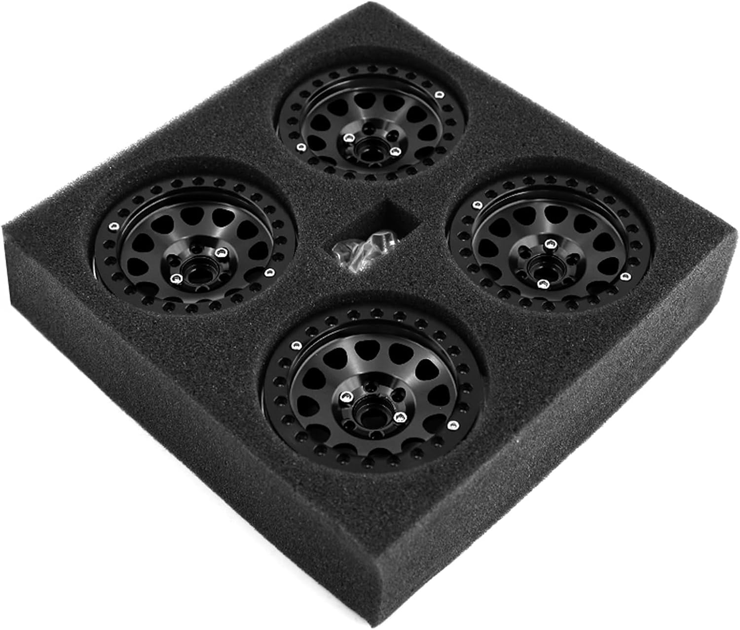 Lifehead 2.2 Inch Beadlock Wheels Rim Hub Aluminum Alloy RC Rim CNC Process Fit for 1/10 1/8 RC Crawler Car D90 KM5 YK4082 Axial SCX10 90046 RR10 Traxxas TRX4 ，12mm Hex Hub