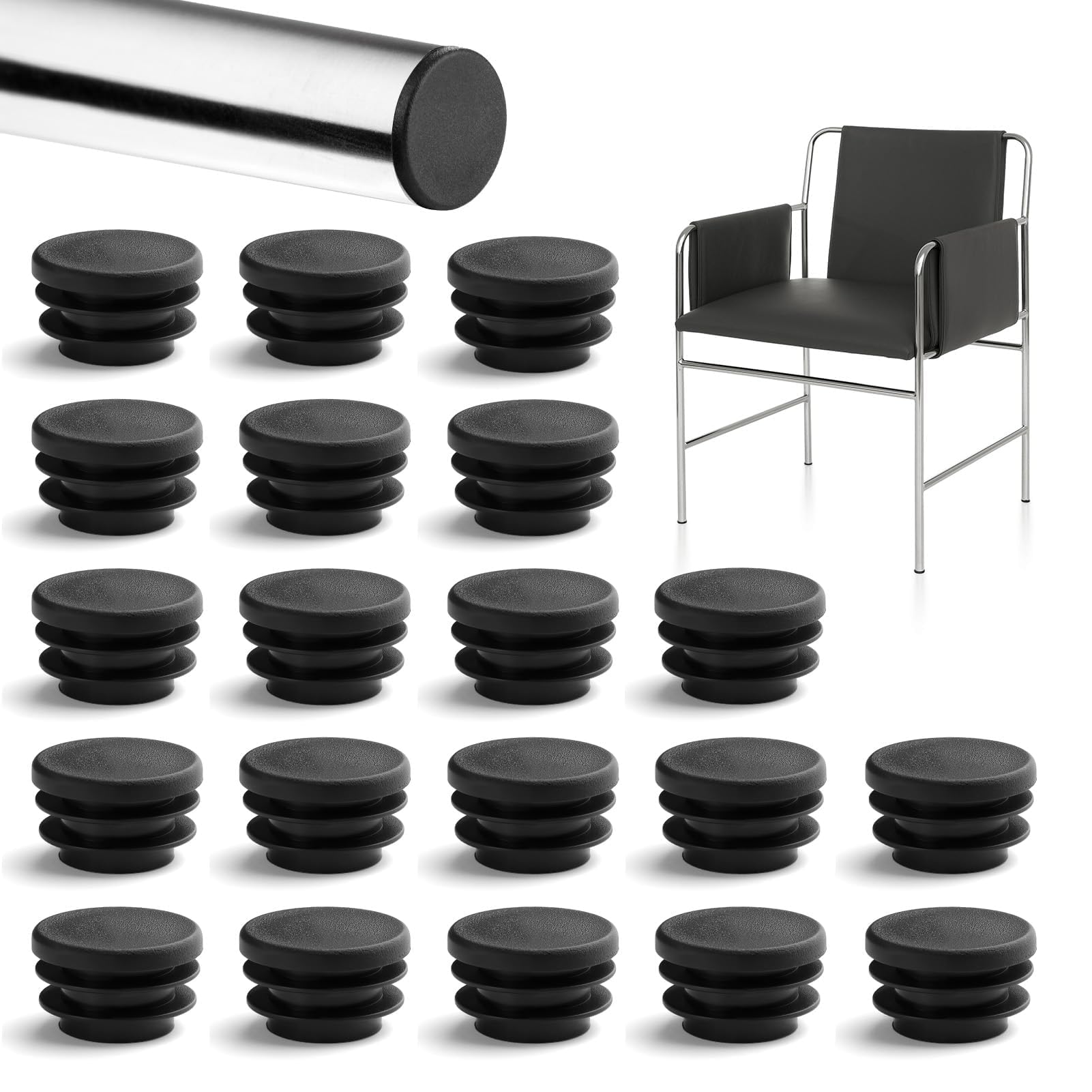 Tapón De Tubo Redondo De Plástico, Tapas De Extremo Abovedado, Cubierta De Pie Para Pata De Silla, Almohadilla Protectora De Suelo, Accorios Para Muebl, 19mm, 22mm, 25mm Y 32mm - AliExprs 13