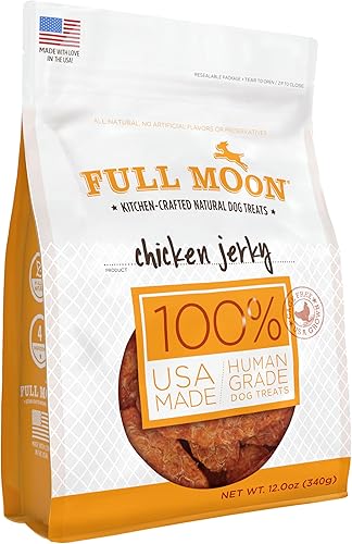 Miniatura 12 de Full Moon - Cecina de pollo para perros saludable, natural y de grado humano, sin granos, hecha en EE. UU., 1.5 libras (Paquete de 1)