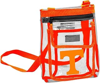Logo Brands NCAA Tennessee Volunteers Gameday Clear Crossbody Bag - Stadium Approved, Adjustable Strap, Two Pockets, Front Zipper Pocket