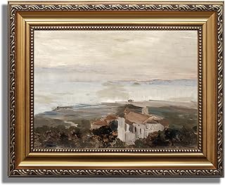 KBKBART Vintage Framed Wall Art for Living Room, Retro Muted European Co...