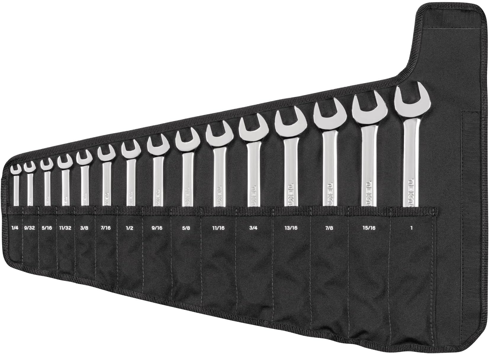 TEKTON Combination Wrench Set with Rack, 11-Piece (1/4-3/4 in.) | WCB94102