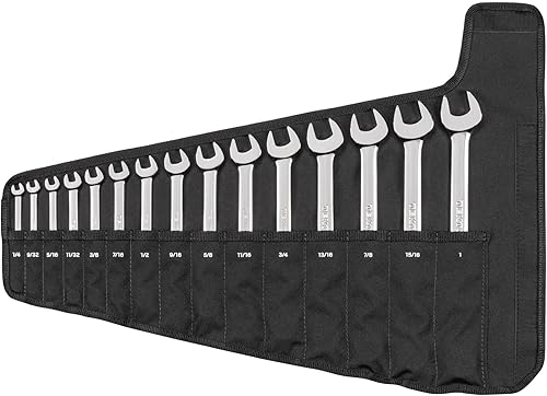 Vista 51 de TEKTON WCB94101 - Juego de llaves combinadas con bolsa, 11 piezas (1/4 a 3/4 pulgadas)