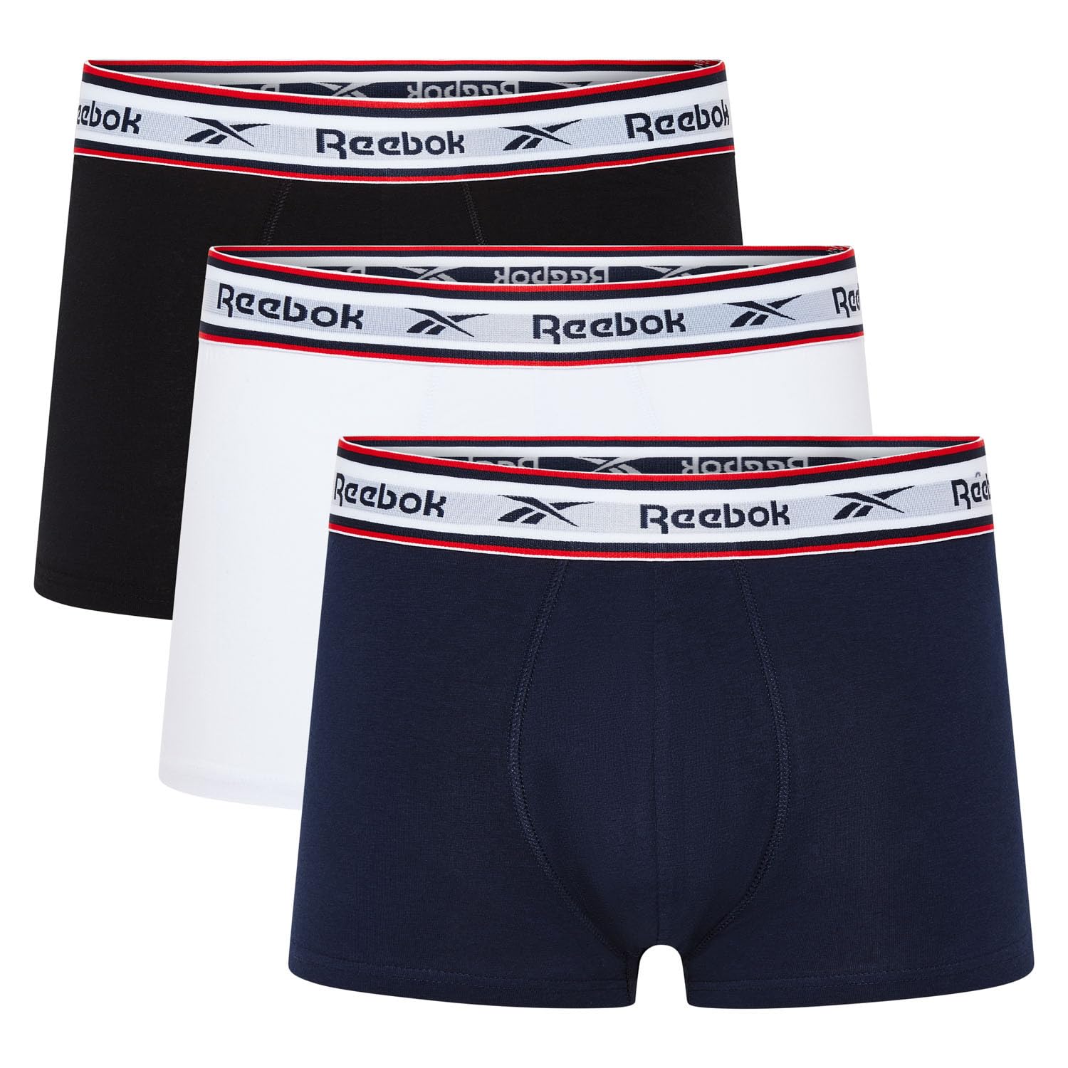 Reebok Barlow Men's Trunks - Pack of 3 | Mens Trunks, Breathable & Stretchable Underwear for Men | Multipack Mens Underwear Cotton |