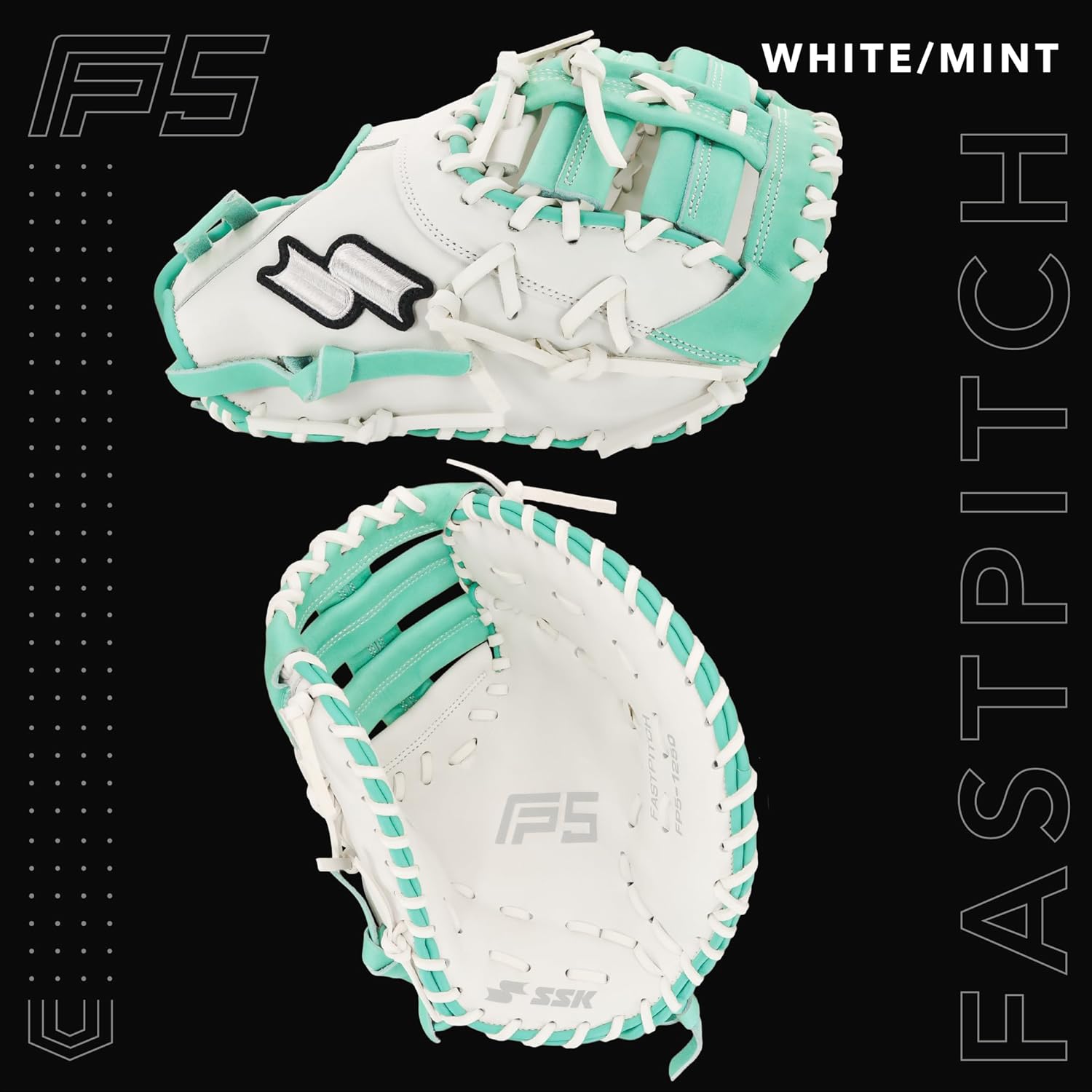 SSK FP5 Fastpitch Softball First Base Mitt 12.5” – 13” Right & Left Hand Throw Premium Full Leather Softball Glove