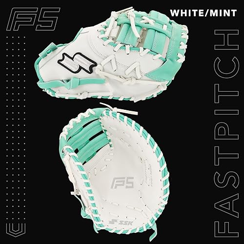 Miniatura 3 de SSK FP5 Fastpitch Softball First Base Mitt 12.5"  13" mano derecha e izquierda guante de sóftbol de cuero completo premium