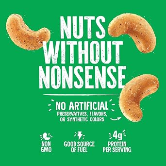 Emerald Nuts, Salt and Pepper Cashews, Stand Up Resealable Bag, 5 Ounce (Pack of 12)