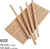 Vista 2 de 60 Pcs Rhythm Sticks for Kids Bulk, Wood Music Lummi Sticks Natural