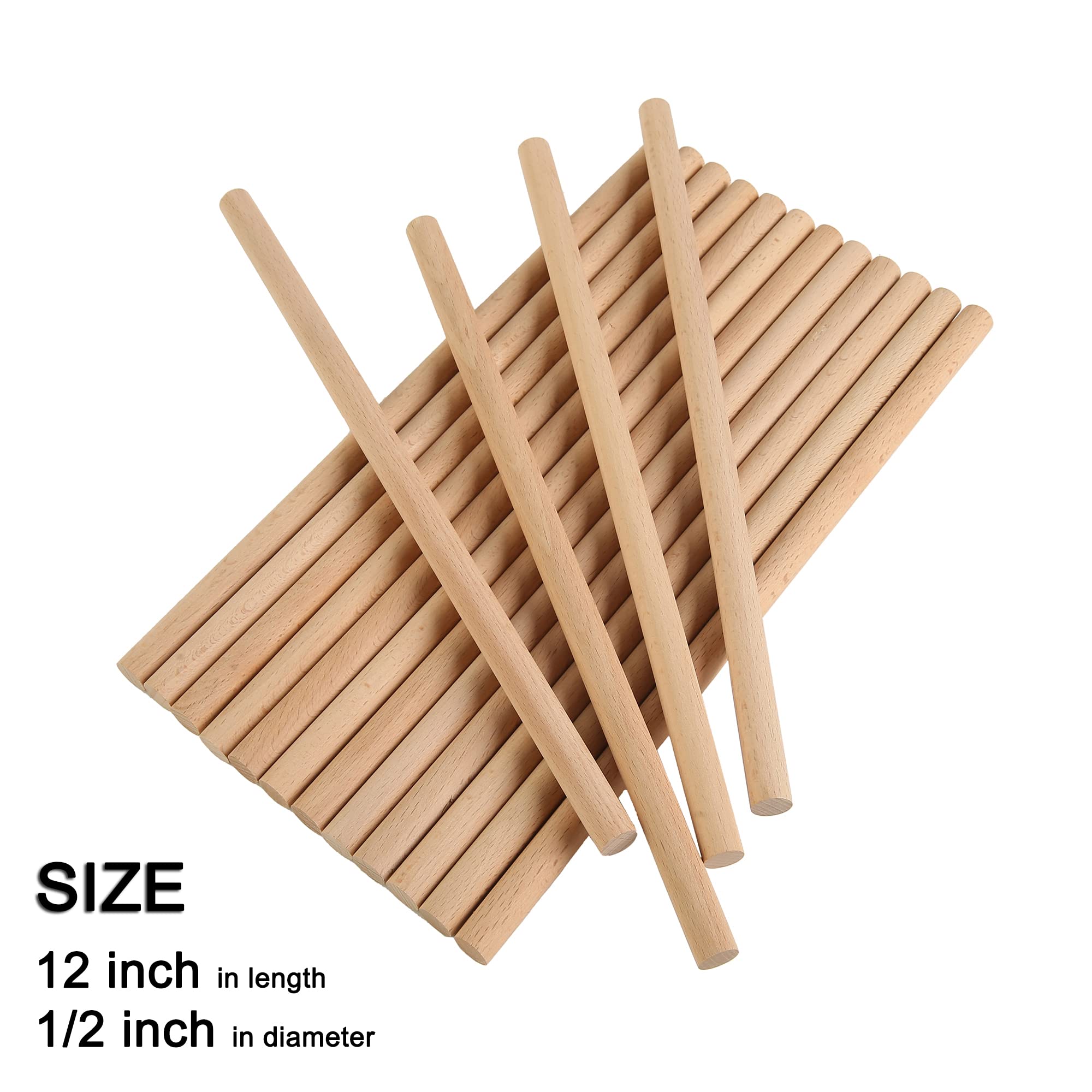 60 Pcs Rhythm Sticks for Kids Bulk, Wood Music Lummi Sticks