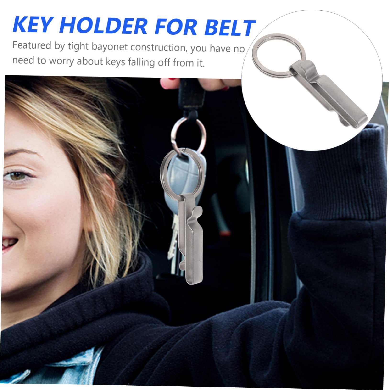 PLAFOPE 2 Stücke Gürtelschnalle Schlüsselanhänger Metall Schlüsselanhänger Wendegürtel Metall Schlüsselring Verschluss Karabiner Schlüsselbund Schlüsselhalter Für Camping Gürtel