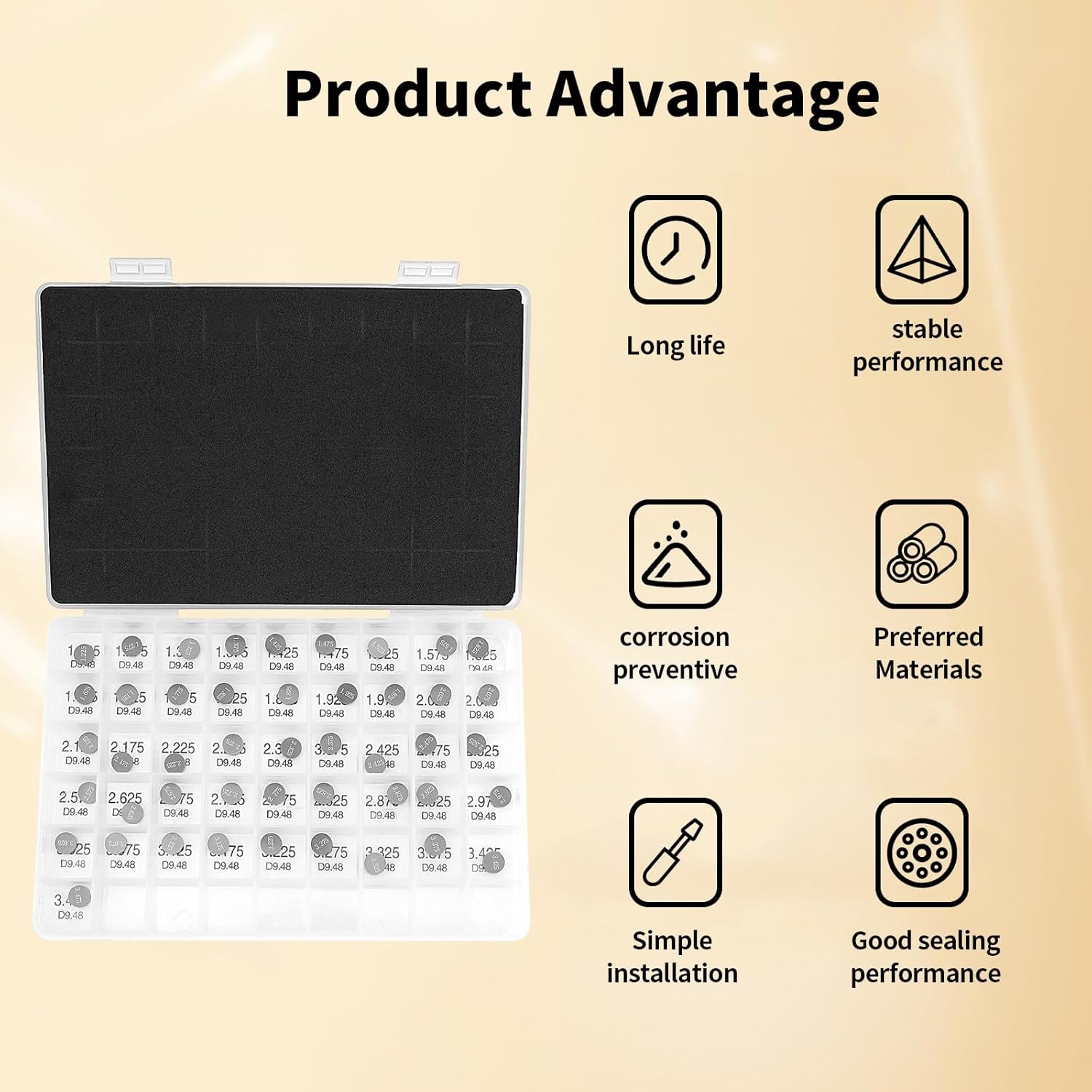 Adjustable Valve Shim Kit 9.48mm O.D. 1.20mm-4.00mm Thick for LT-Z400 QuadSport Z 2003-2012 LTR450Z LT-R450 QuadRacer 2006-2011/ YFZ450R YZ250FX YZF-R1 WR250F/Kawasaki KFX400(208Pcs)