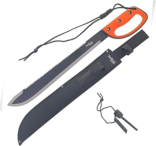 26" Tactical Master Fixed Blade Sawback Machete with a Survival Fire Starter, for Camping, Tactical, Outdoor - Tactical Master