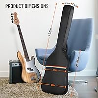 Vista 6 de CAHAYA Guitar Dust Cover Bag Bass: Soft Guitar Cover Gig Bag Protect Bass From Sun Dust and Moisture No Padding CY0309