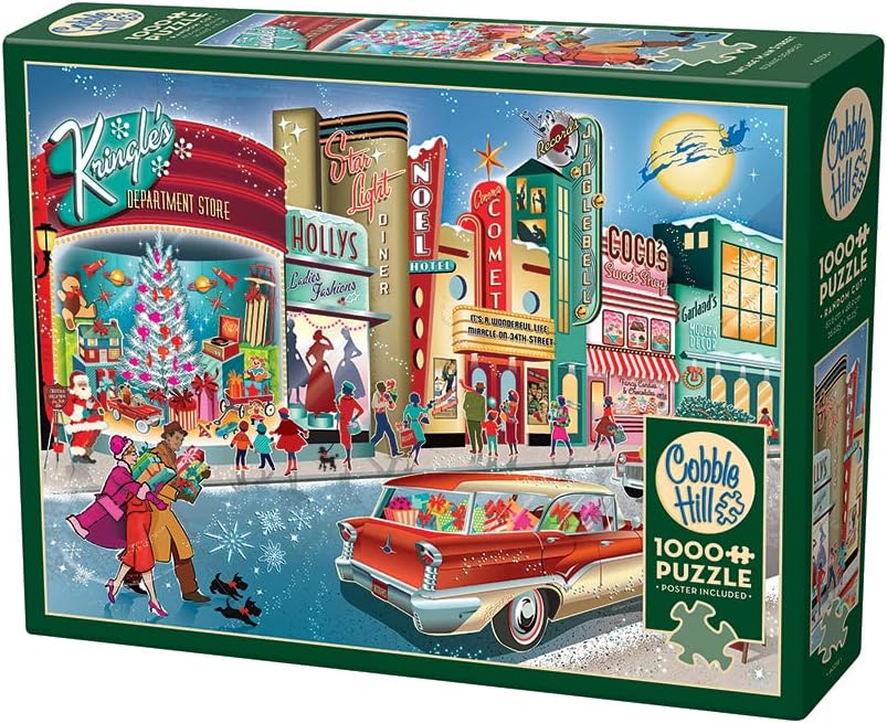 Cobble Hill 1000 Piece Puzzle - Vintage Main Street - Sample Poster Included
