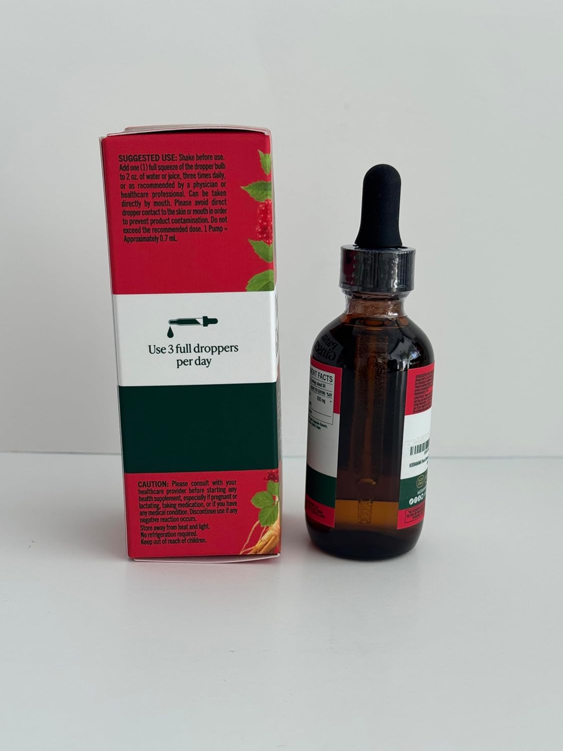 HERBAMAMA Panax Ginseng Root Tincture - Vegan Energy Support with Korean Red Ginseng Extract Liquid Drops - Non-GMO, Alcohol & Sugar-Free Immune Support Supplement - 28-Day Supply - Image 3