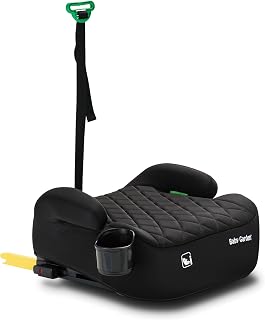 Baby Garden Kindersitzerhöhung mit ISOFIX, 125-150 cm (22–36 kg), Gruppe 2 und 3, mit Armlehnen, Getränkehalter & Gurt-Nackenschutz - i-Size geprüft - Schwarz