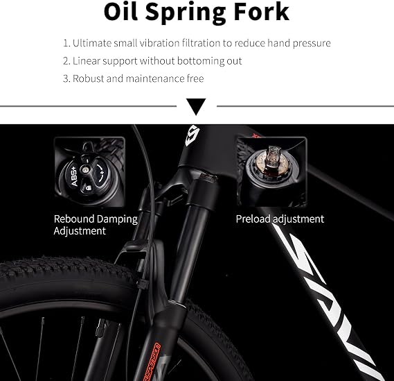 SAVADECK Lantop 610 Carbon Fiber MTB with Shimano U6000 10 Speed Shift Groupset, Hydraulic Disc Brake with Shimano MT200 Break System