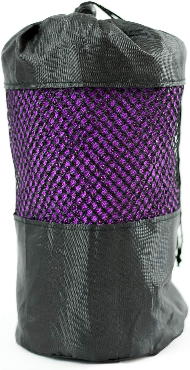 Starter Block Kit- Purple Includes one Each: Block, Full-Size hot Yoga Grip Towel in its own mesh Bag, D-Ring Strap, Sweat Towel