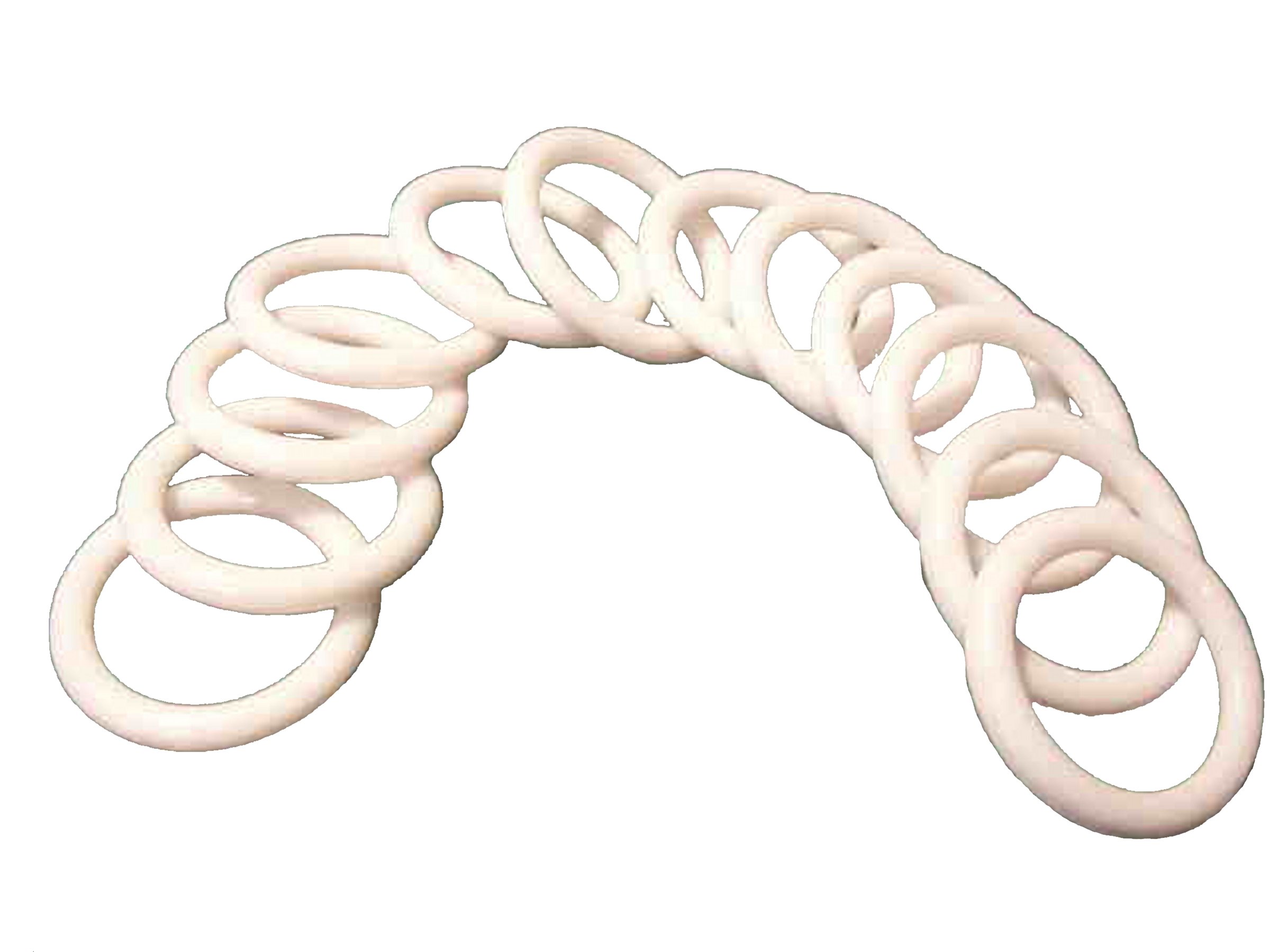 12 Napkin Rings Acrylic Plastic 1.75 Inch Diameter - White