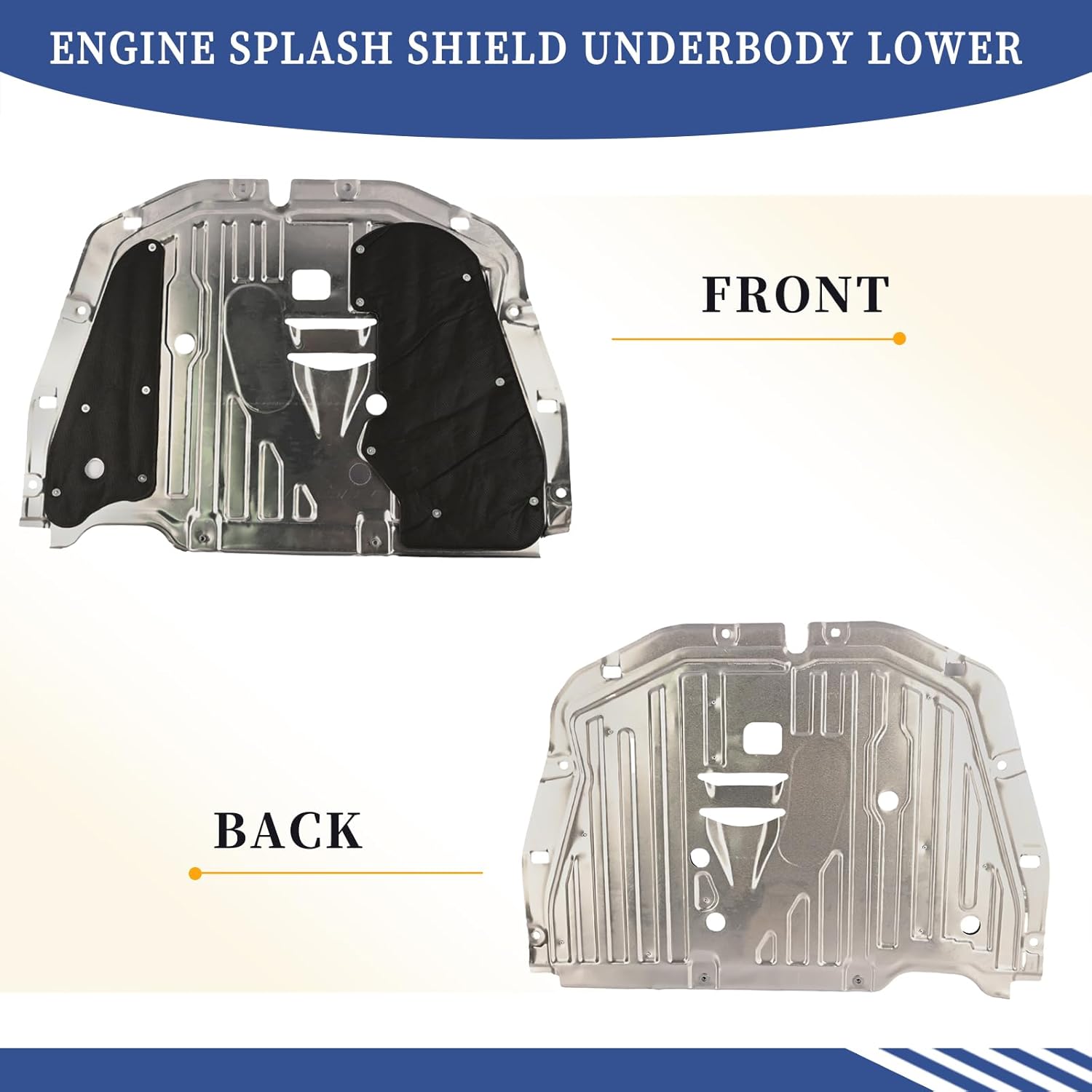 Engine Splash Shield Underbody Lower 74110-TBA-A00 Compatible with Honda Civic 2016 2017 2018 2019 2020 2021, Replace 90674-TY2-A01