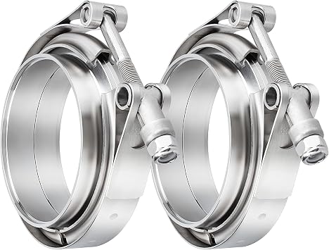 2.5 Inch V Band Clamp Coupling with Flange Male Female Stainless Steel2Pcs