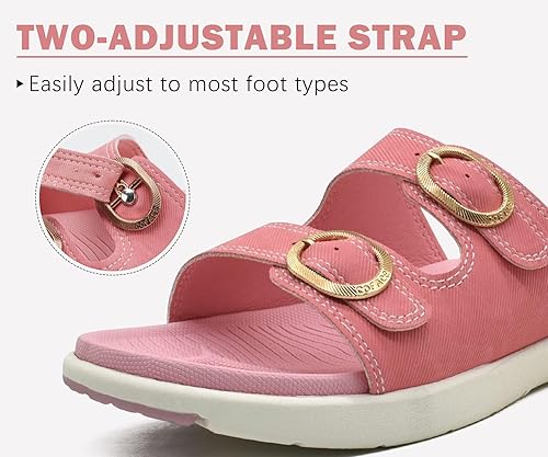 Miniatura 5 de COFACE Sandalias ortopédicas para mujer, cómodas, con soporte de arco para fascitis plantar, sandalias planas para mujer, cojín suave, a la moda,