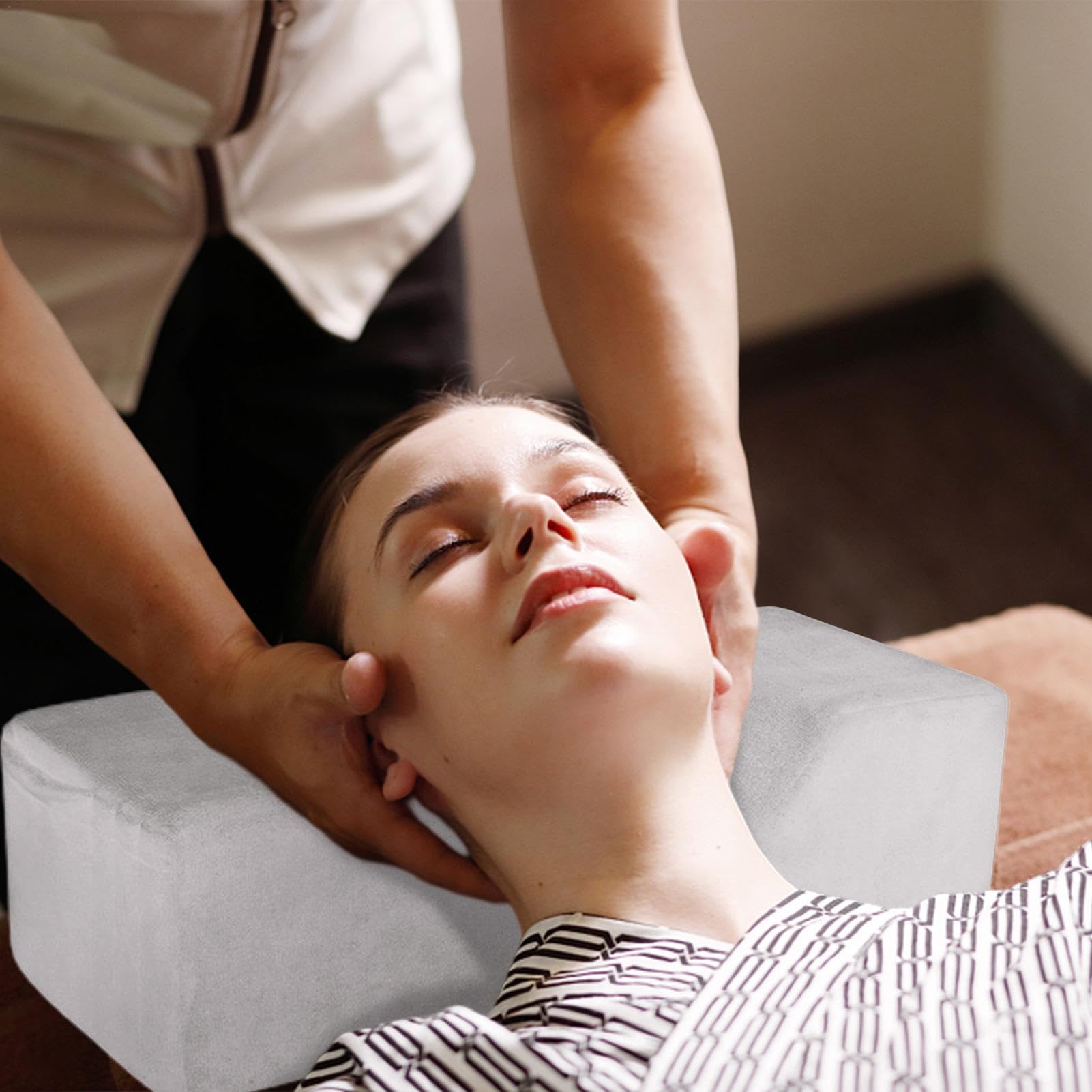 Almohada Para El Cuello Con Extensión De Pestañas - Cojín De Espuma Viscoelástica En Forma De U | Almohada De Soporte Para El Cuello Para Belleza De Pestañas, Almohadas Para Ergonómicas Y