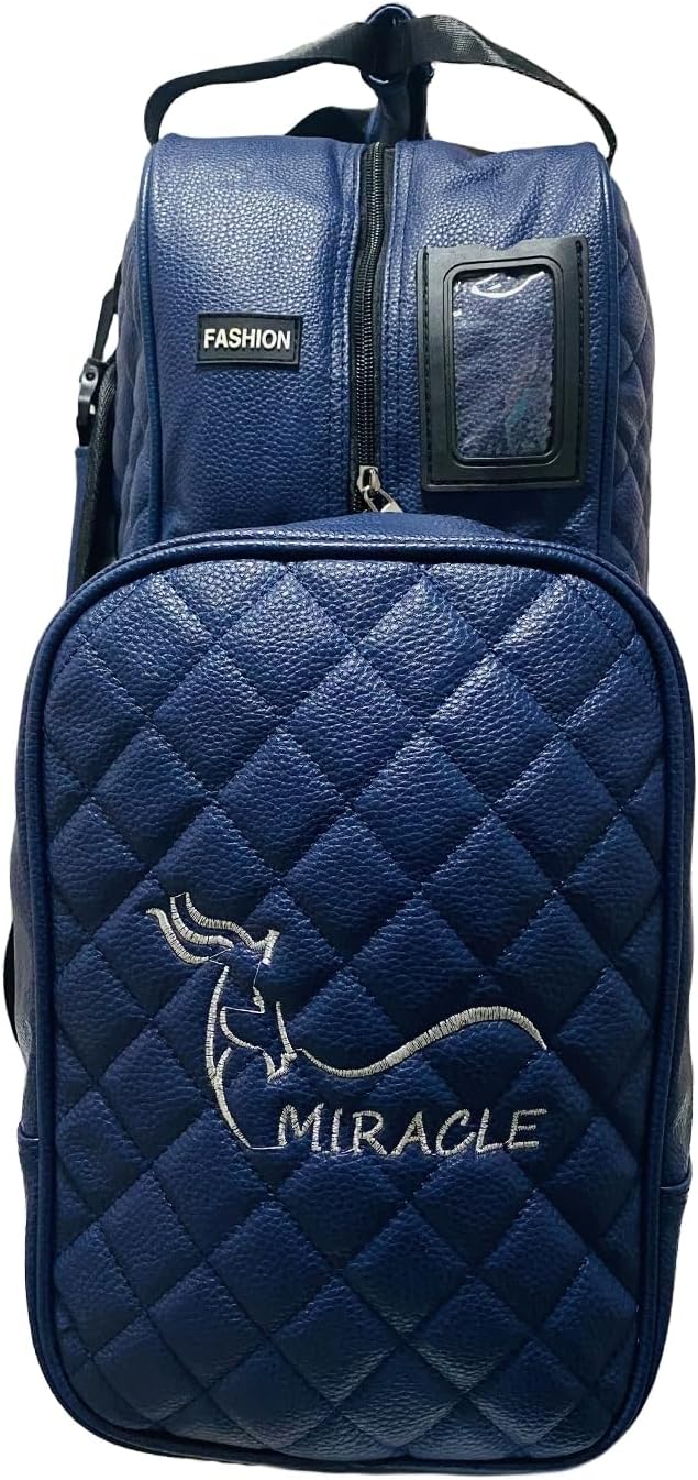 Adults Men Women Large Capacity Horse Riding Bag, Waterproof Riding Helmet Holder,English Equestrian Storage Bag Carry All (Only Bag) (Navy)